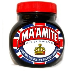 Can I Eat It iPhone barcode scanner and reader look at the ingredients of the Diamond Jubilee Marmite Yeast Extract.